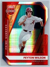 Peyton Wilson 2021 Panini Elite Extra Prime Numbers B Die Cut SN #/111