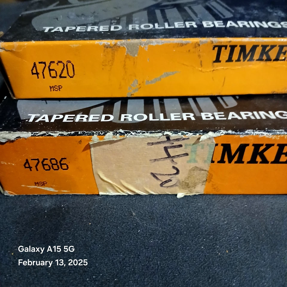 Cojinete interior trasero Timken y copa (1) 47686 y (1) 47620 Foto 2 de 2