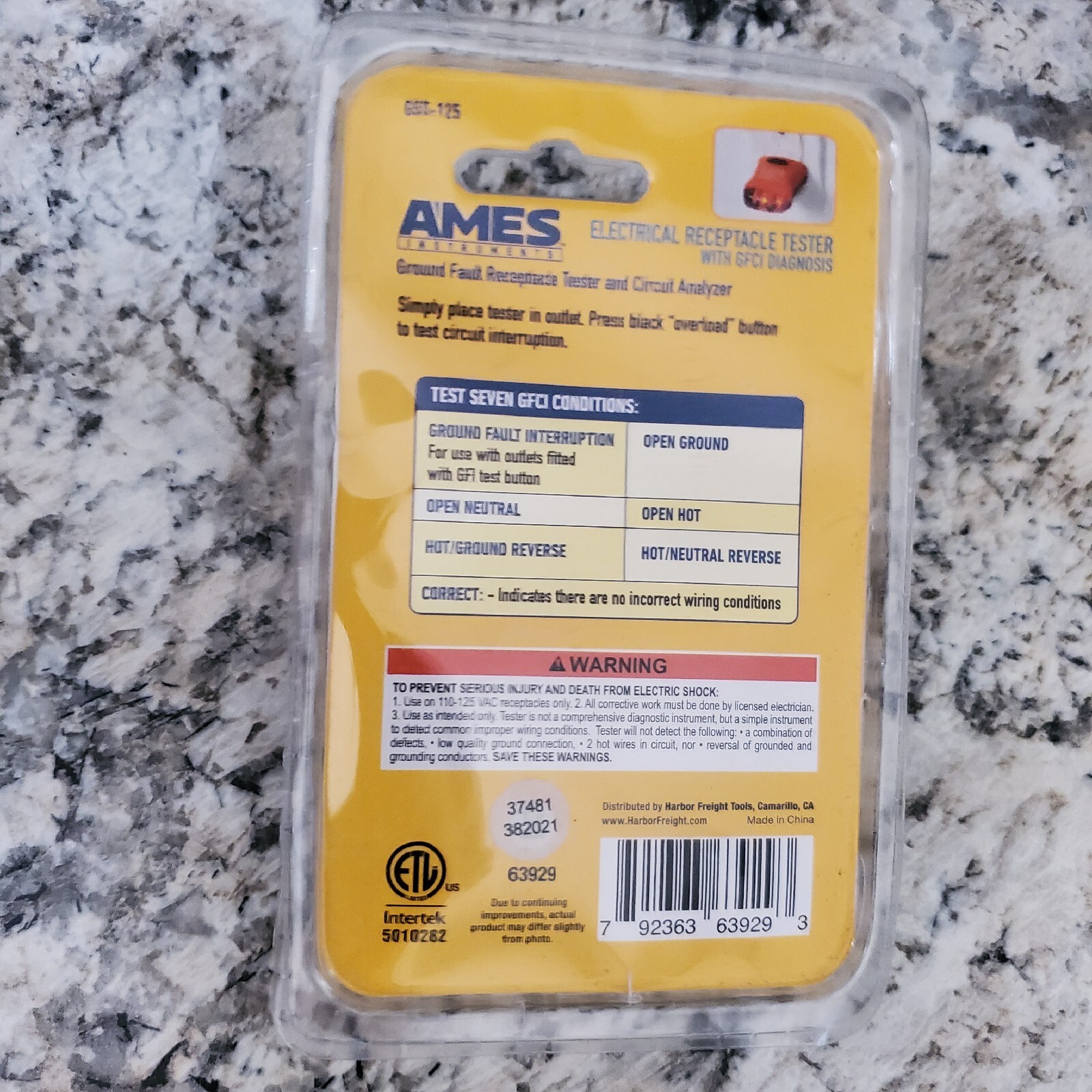 Ames Electrical Receptacle Tester with GFCI Diagnosis eBay