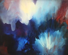 von Wening Art Giclee hand signed Abstract stretched canvas bars  16" x 20"x 1.5