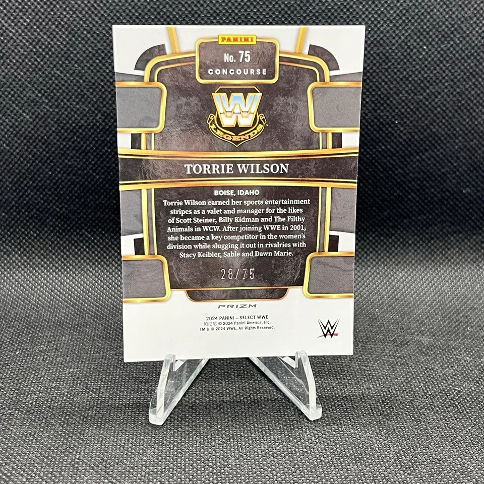 TORRIE WILSON 2024 Select WWE LIME GREEN PRIZM 28/75 CONCOURSE LEVEL - LEGENDS - Image 3 of 4