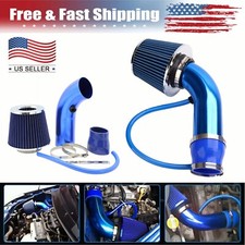 3 Car Cold Air Intake Filter Induction Kit Pipe Aluminum Power Flow Hose System
