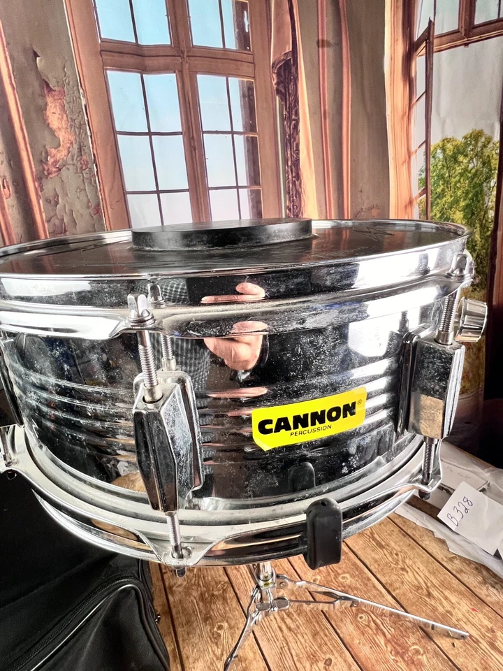 Cañón Percusión Cromo Caja 14" x 6" Bolsa Baquetas Foto 4 de 4