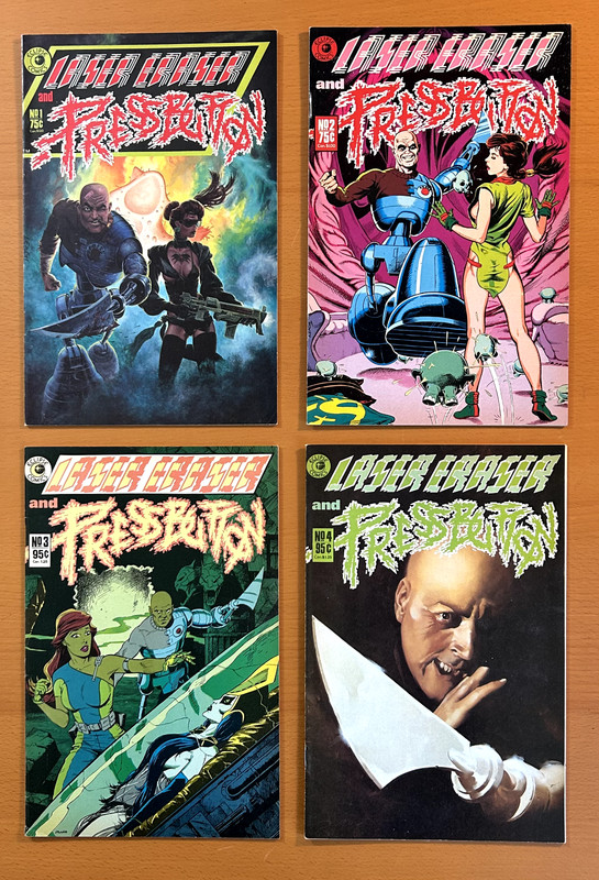 Laser Eraser and Pressbutton #1, 2, 3 & 4 (Eclipse 1985) 4 x NM / NM- comics.
