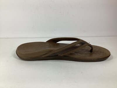 Vionic Tide sandals size 8 / 41 EU orthopedic Brown Flip Flops great condition Vionic Tide Orthaheel Brown Orthotic Flip Flop Thong Sandals  main image 3