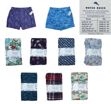 Tommy Bahama Men's Boxer Shorts Island Washed 100% Cotton Tropical Patterns NWT