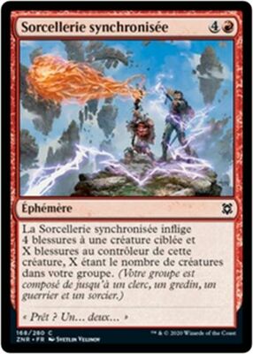 MTG Magic ZNR - [x4] Synchronized Spellcraft/Synchron Hexerei, French/VF