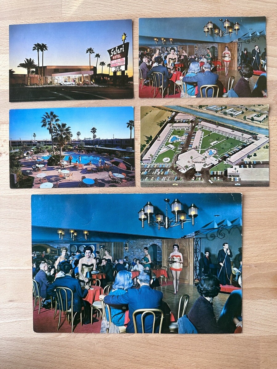 Vintage 60s Safari Hotel Postcard Lot 5 Scottsdale Arizona AZ