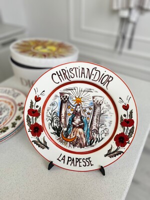 Dior plates/Dior dish/Christian Dior Set of porcelain plates CD