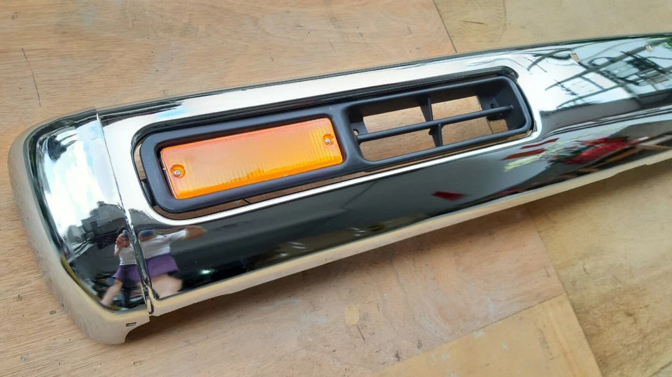 Conjunto de para-choque dianteiro cromado para Nissan 720 Pickup D21 1993-1995 - Imagem 3 de 4