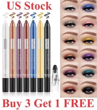 Highlighter Eyeshadow Pencil Waterproof Glitter Matte Eye Shadow Makeup Pigment 