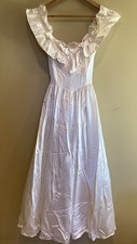 Vintage 80s Gunne Sax Ivory Lace-Detail Midi Dress with Satin Waist Bridal