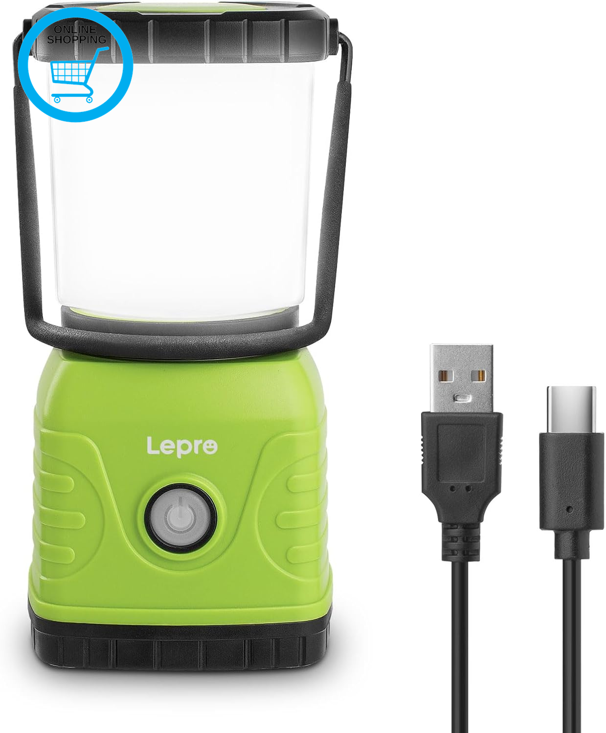 1300LM LED Camping Lantern Rechargeable, 4 Light Modes, 3600Mah Power Bank, IPX4