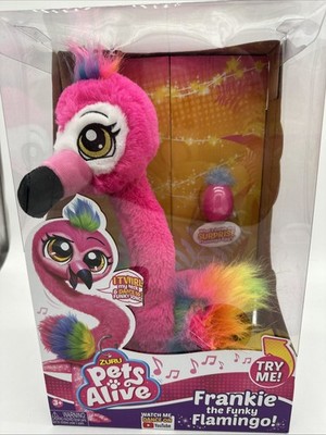 Zuru Pets Alive Frankie the Flamingo Interactive Dancing Plush NEW Damaged Box