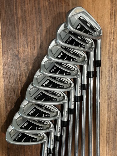 Ping i20 Iron Set 3-9+U+W White Dot Standard Grips Steel Shafts RH Regular Flex