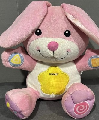 Vintage Vtech Pink Peek At Me Light Up Sleep Modes Music Bunny Toy Toddler Baby
