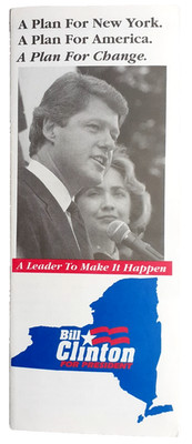 BILL CLINTON April 7, 1992 New York Presidential Primary Flier