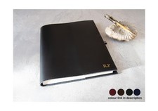 Acuto A4 Personalised Italian Leather Refillable Journal Sketchbook - Black