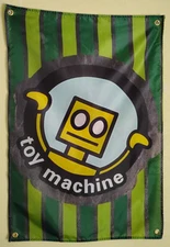 Toy Machine Skateboards Block Head Ed Templeton Art Banner Poster Deck Shirt M L