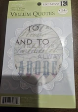 k&c WEDDING vellum quotes wedding 24 sheets NEW