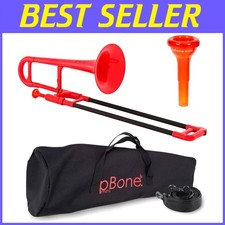 Kids pBone Mini Trombone Kit - Lightweight  Durable - Red