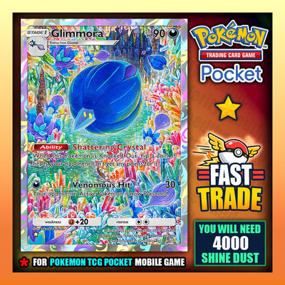 Pokemon TCG Pocket - Glimmora - Full Art   Paradox Drive - Englisch - Schnell  