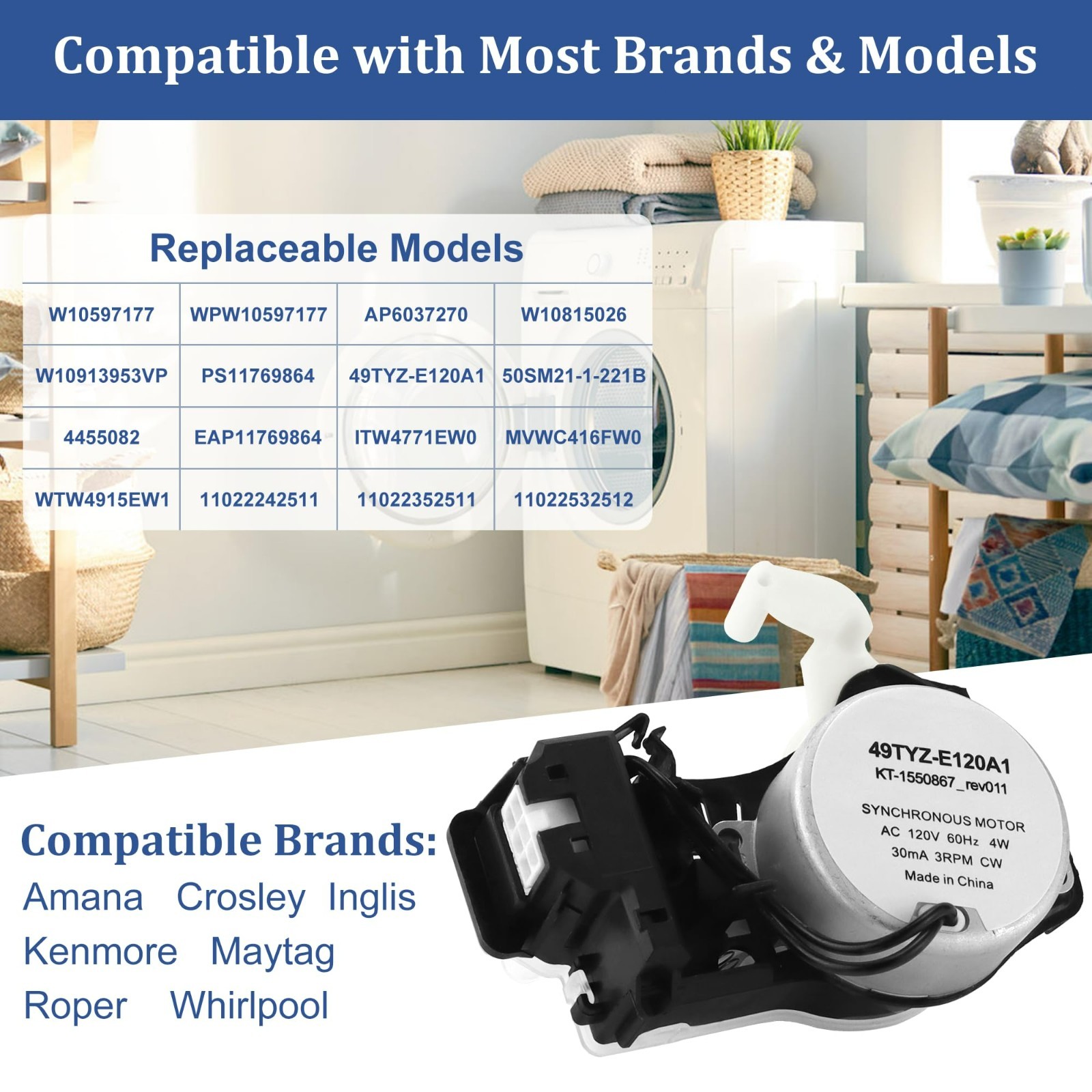 W10913953 Washer Shift Actuator For Whirlpool Maytag Kenmore W10815026 W10597177