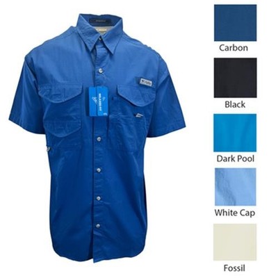 Columbia Men's Woven Shirt PFG Bonehead Short Sleeve Fishing Shirt