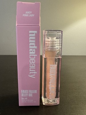 Huda Beauty Faux Filler Extra Shine Lip Oil Pink Lady 3.9 ml Full Size NIB