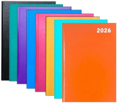2026 Tagebuch A4/A5/A6 Seite pro Tag/Woche zur Ansicht Tagebuch Hardcover Casebound schwarzer Einband