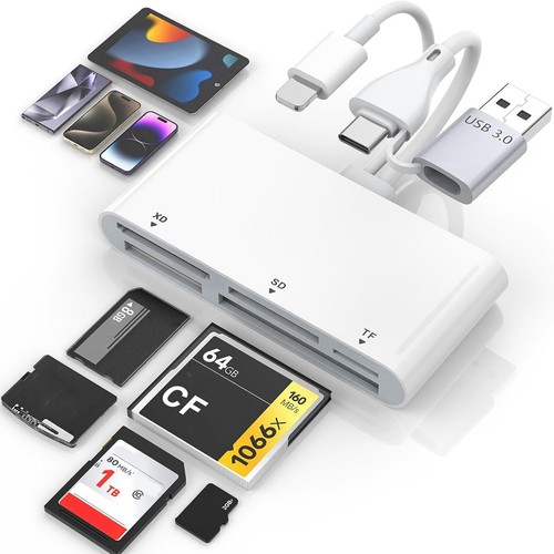Lector de Tarjetas de Memoria 5 en 1 Tipo C USB A A Adaptador /TF//MS/XD 2776 - Imagen 5 de 9
