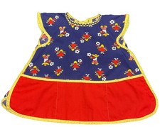 Vintage Handmade Childs Apron Art Smock Pockets Tie in Back Arts Crafts Retro