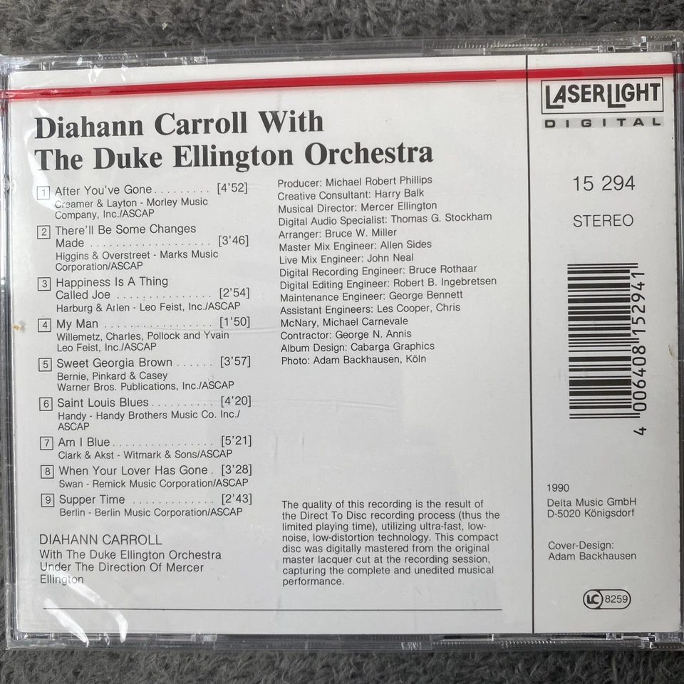 CD Diahann Carroll With The Duke Ellington Orchestra Neu New Laserlight 15294 - Bild 2 von 2