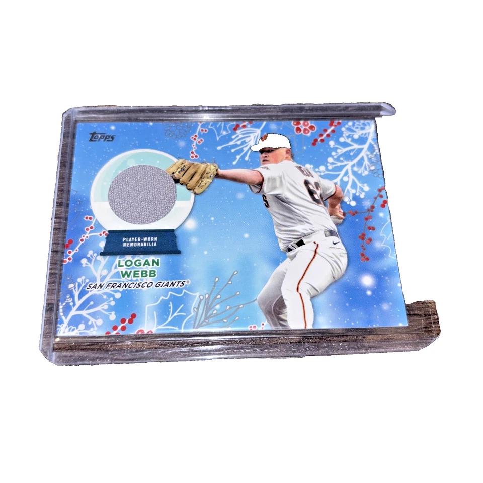 2023 Topps Holiday- Logan Webb-Game Worn Memorabilia Relic-San Francisco Giants - Image 2 of 4