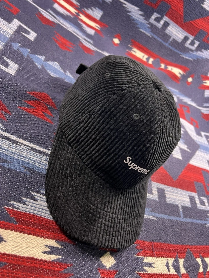 Gorra de béisbol Supreme de 6 paneles con logotipo de caja de gofres pana Bogo Cord Hecha en EE. UU. Foto 3 de 4