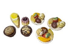 Lot Of 7 Dessert Cake Candles Soy Wax Unique Gift