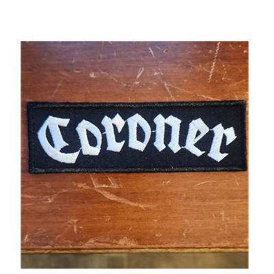 Coroner Black & White Logo Embroidered Sew-On Patch
