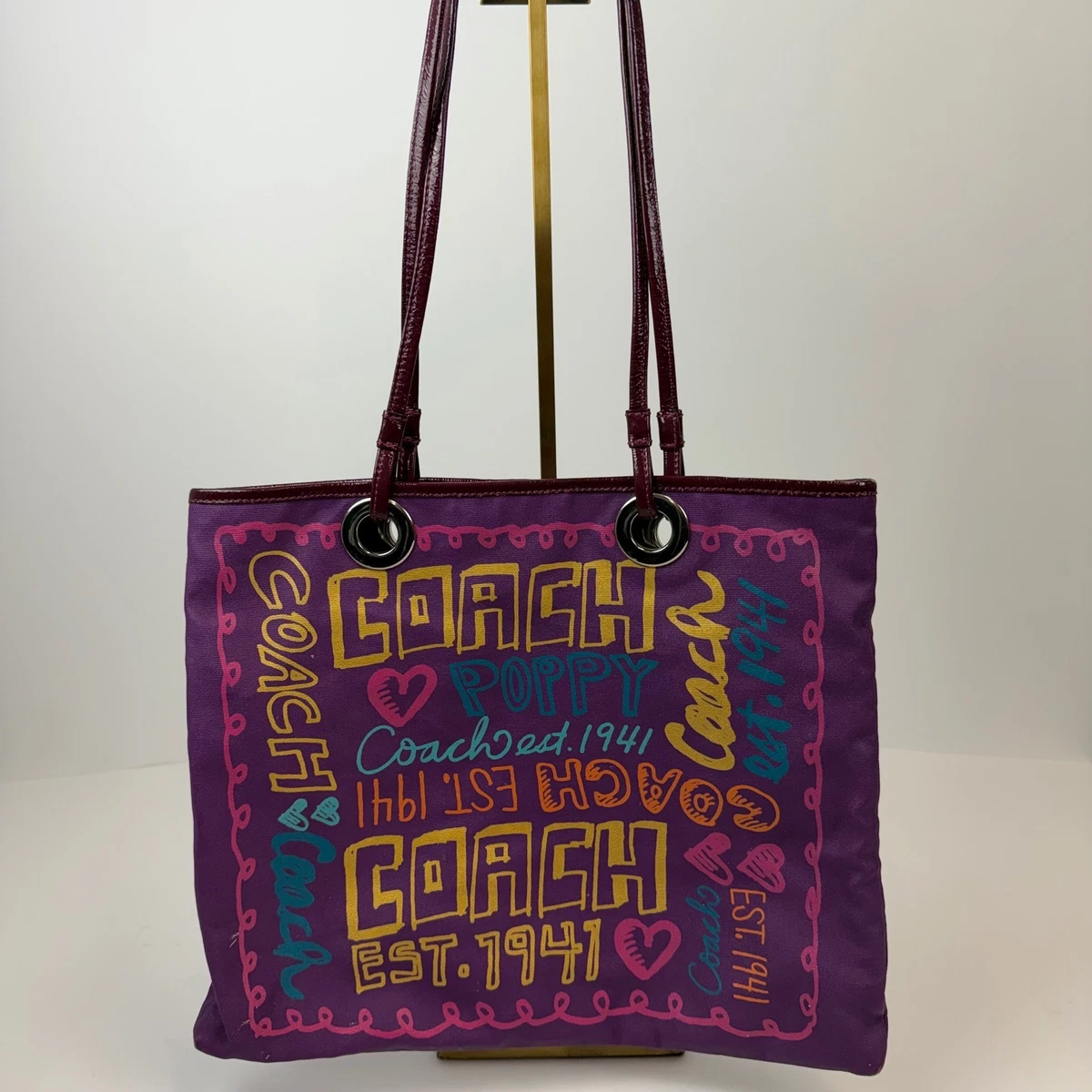 Coach Purple Patent Bags & Handbags for Women for sale | eBay