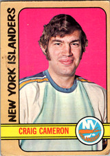 1972-73 TOPPS HOCKEY CARD #22 CRAIG CAMERON NEW YORK ISLANDERS