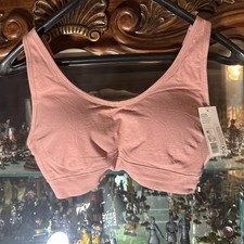 JOCKEY COTTON STRETCH WIRE FREE/SEWN IN CUPS DUSTY ROSE BRALETTE LARGE NEW W/TAG