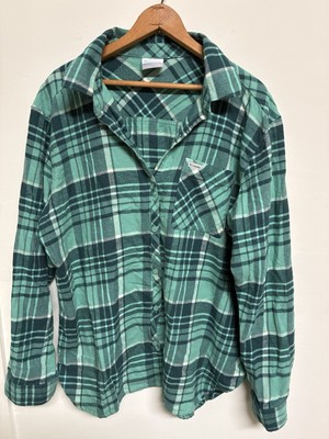 Women s Columbia Green Plaid Long Sleeve Button Down Women s Size 1X