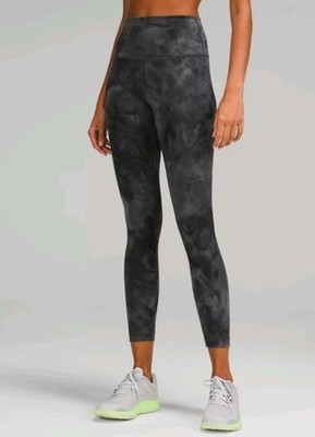 Lululemon Align Sz 6 High Rise Legging in Diamond Dye Pitch Grey Graphite Print