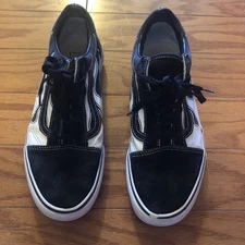Vans Old Skool Flames Black And White size 9.5 Men