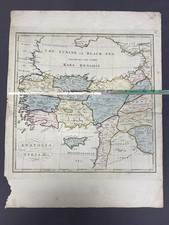 Asia Minor (Anatolia) And Northern Part Of Syria 1790 Hand Coloured Antique Map