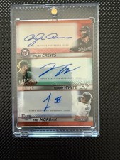 2025 Bowman's Best Triple Auto orange /25 Dylan Crews Tommy White Tre' Morgan