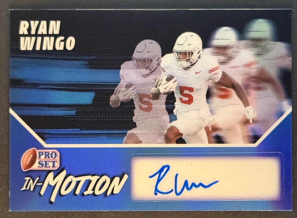 Ryan Wingo 2025 Leaf Pro Set Metal #SM-RW3 In Motion Auto /20 Texas Longhorns