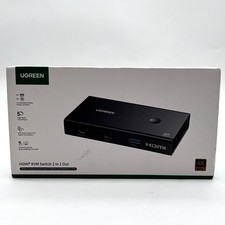 UGREEN HDMI KVM Switch 2 in 1 Out With 4 USB 3.0 Ports Model: AK502 - Black