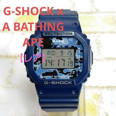 Casio G-Shock DW-5600VT A Bathing Ape BAPE Blue Camo Limited