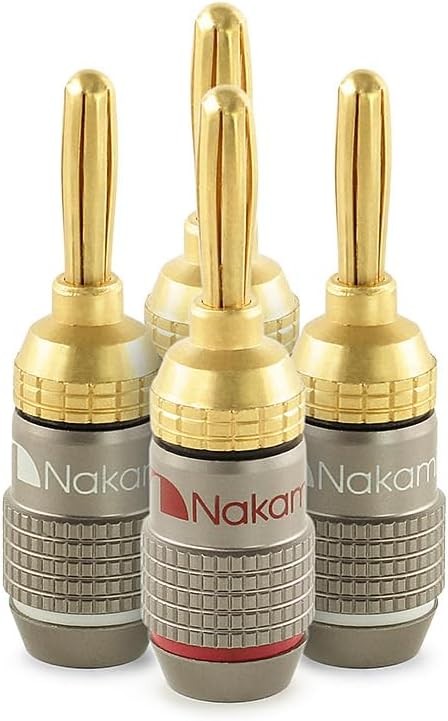 Nakamichi FanLock Excel Series 24k Gold Plated Banana Plugs 