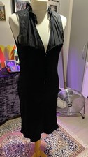 Ultra ozbek Little Black Dress Cocktail Smart Size 12 Flattering Cut Designer